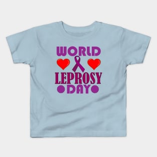 World Leprosy Day Symbolic Typography Kids T-Shirt